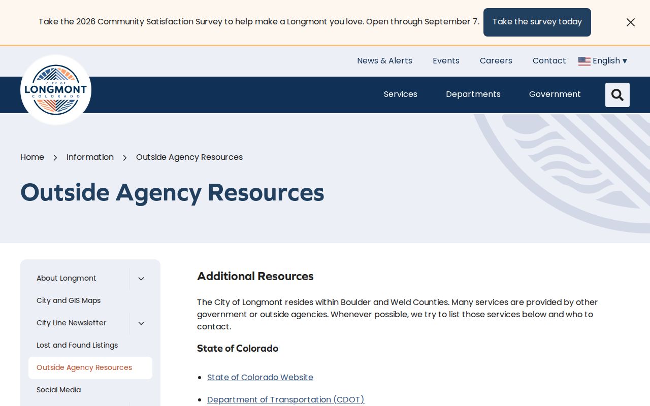 Longmont residents directory county jurisdiction resource map