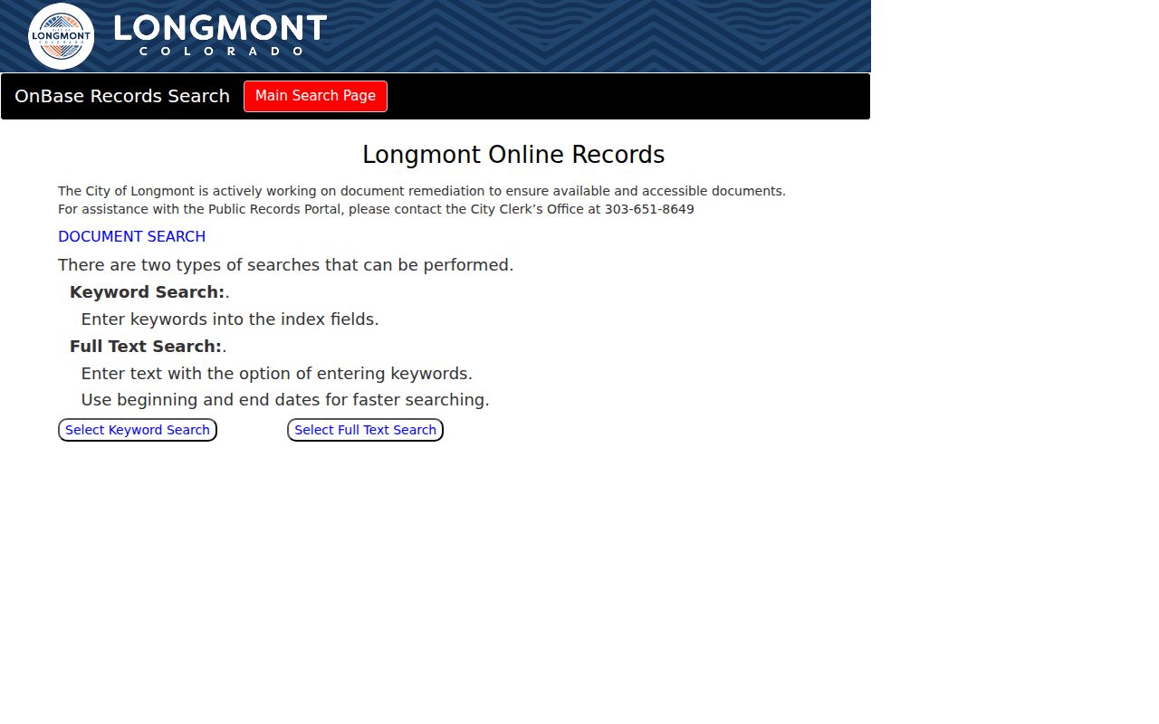 Longmont residents directory online city records portal