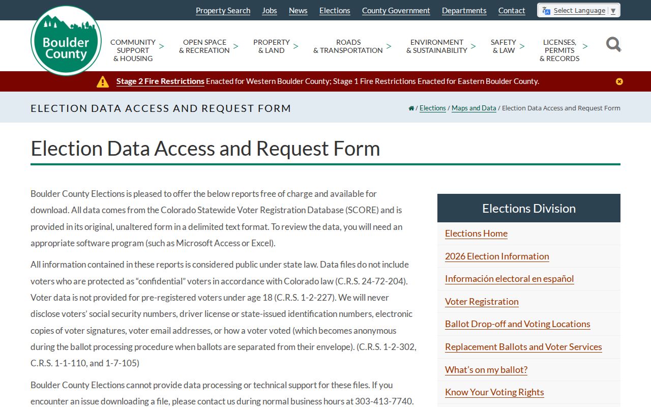 Longmont neighbors Boulder voter data access