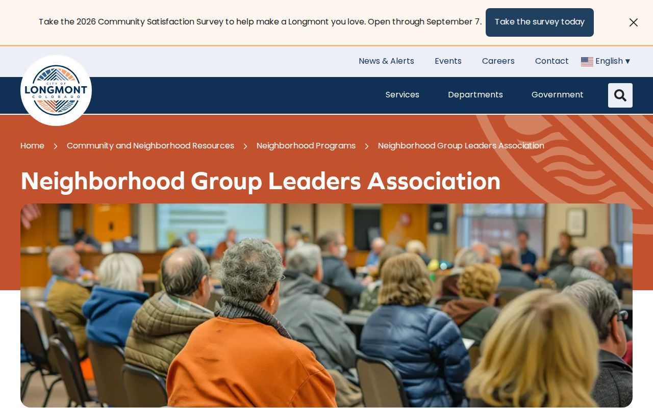 Longmont neighbors NGLA registered neighborhood program