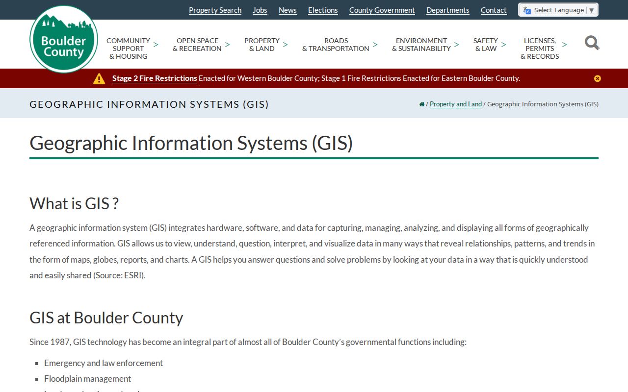 Longmont street directory Boulder GIS and property search